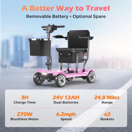 Image of Lightweight Mobility Scooter for Adult & Seniors Cruise & Airline Approved