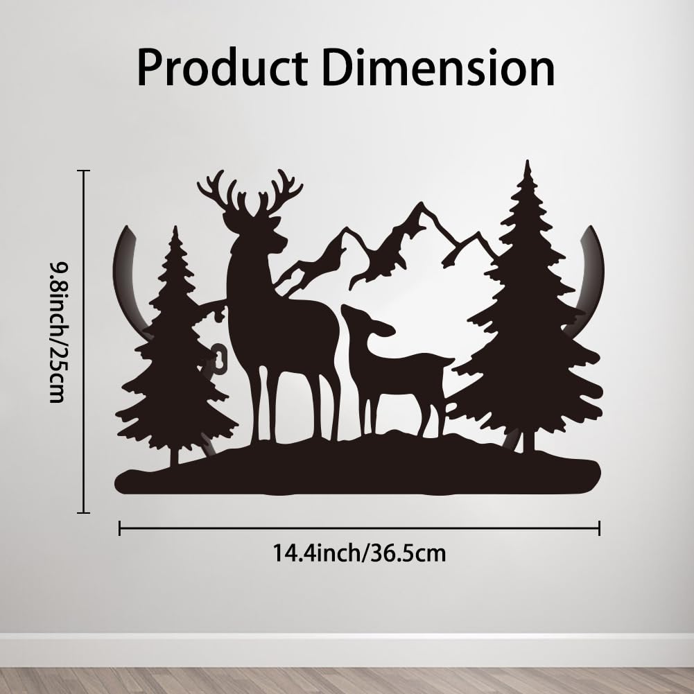 WADORN Porta Carta Igienica A Forma di Cervo, Porta Rotolo di Carta Igienica A Parete con Motivo A Forma di Animale Della Foresta In Metallo, Divertente Porta Rotolo, per 8 rotolo Extra In Bagno