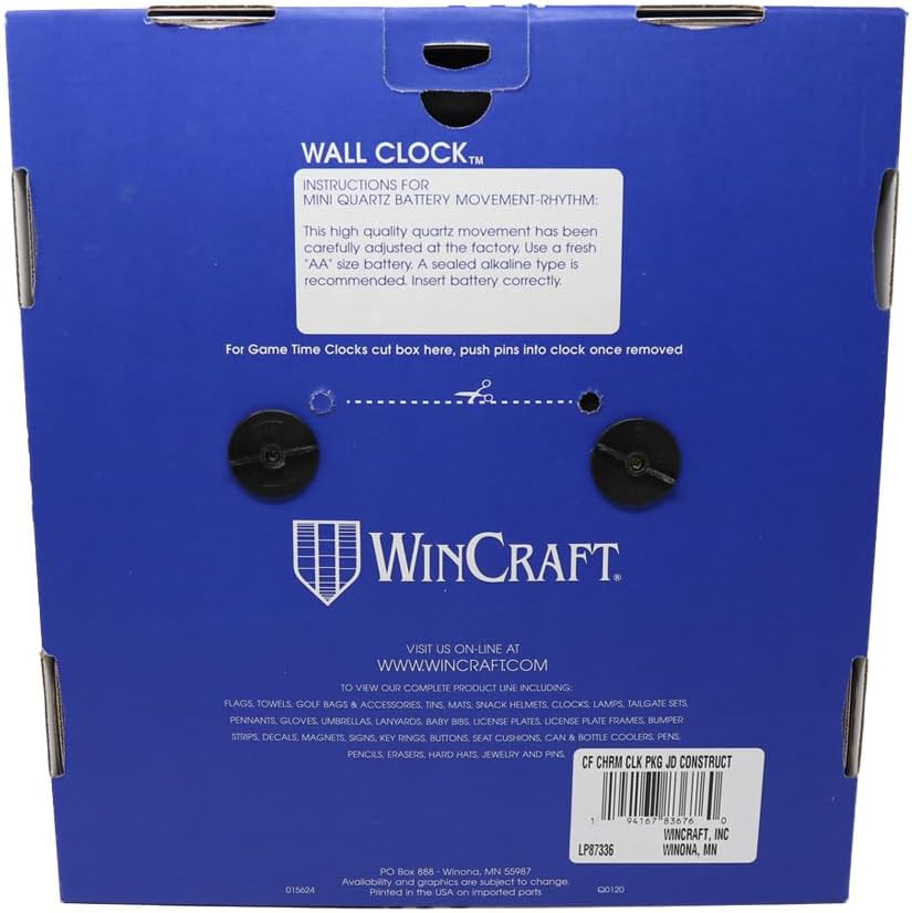WinCraft John Deere Chrome Wall Clock (Yellow)