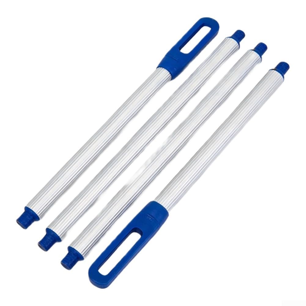 FABULETTA Poste telescópico resistente al óxido, mango de extensión de aluminio de 90-160 cm compatible con aspiradoras de piscina y cepillos para una limpieza eficiente del agua (3 segundos de