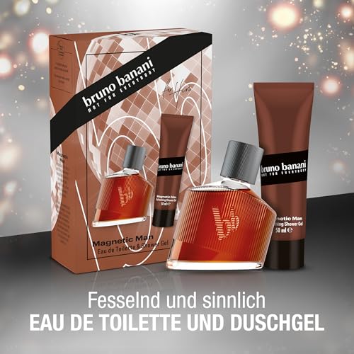 bruno banani Magnetic Man Geschenkset mit Eau de Toilette und Duschgel, fesselnd-sinnlicher Duft für Männer, 30 ml und 50 ml – Ansicht 4
