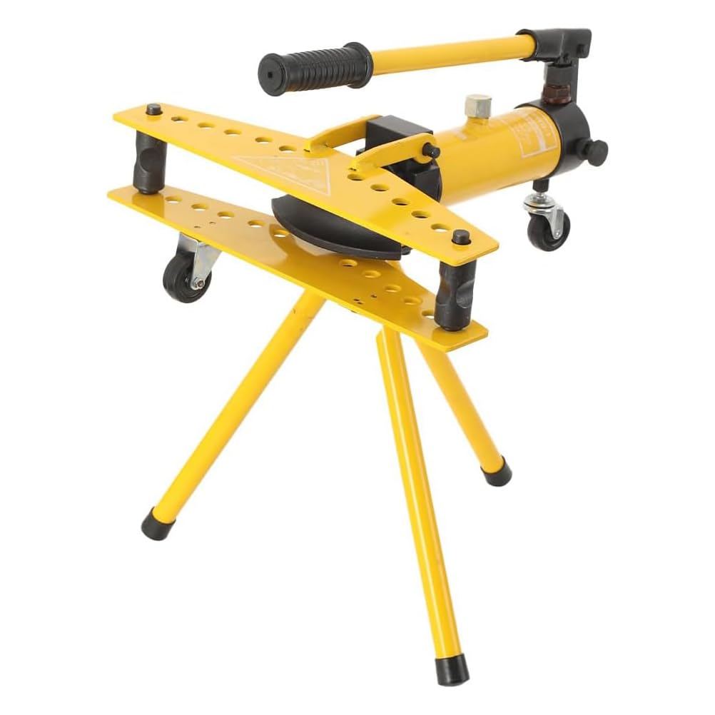 Dobladora de tubos hidráulica manual, resistente 90° para metal, freno, barra de refuerzo, ideal para uso profesional en talleres