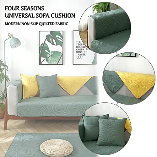 Housse de canapé en fourrure verte 110x280 d'une douceur exceptionnelle - 5