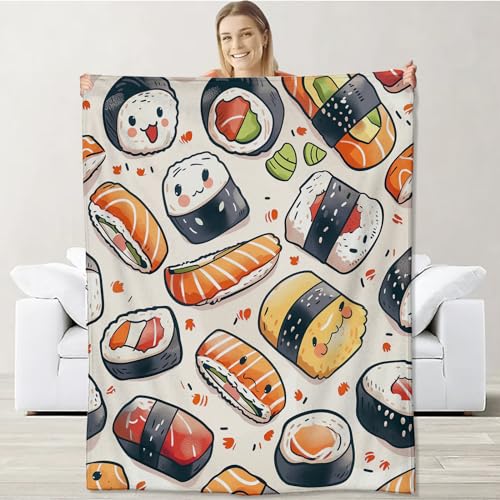 Sushi Blanket for Adults & Kids, Flannel, 60" x 50