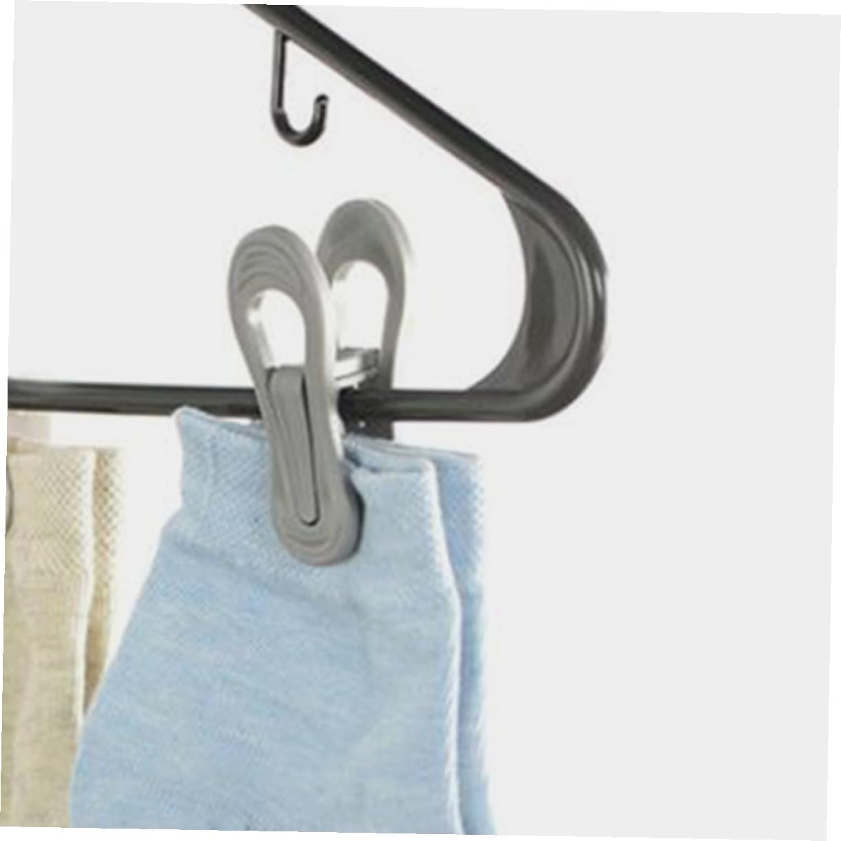 TOYANDONA 30pcs Plastic Clothespins Laundry Clips Windproof Large Clothes Drying Pins Grey 7x2.5cm Set for Air-Drying Towels Travel and Bathroom Use