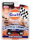 1974 Ford F-250 Monster Truck Gulf Blue with Orange Stripes Limited Edition to 4,600 Pieces Worldwide 1/64 Diecast Model Car by Greenlight 51288