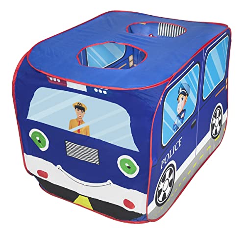 FunBlast Tent for Kids, Foldable & Easy to Assemble Pop-Up Police Van Tent House for Kids, (15 Balls Included) – Multicolor