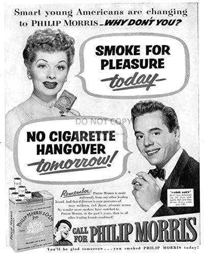 bucraft Lucille Ball & DESI ARNAZ AD for Philip Morris Cigarettes - 8X10 Photo (DA-074)