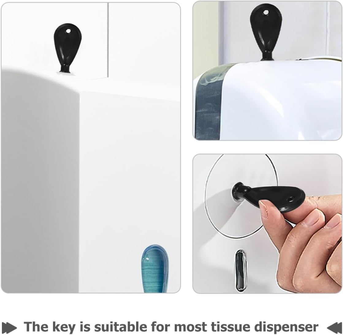 3sets Tissue Dispenser Key Paper Towel Dispenser Keys Tissue Box Replacement 2pcs*3