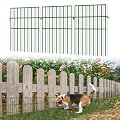 KYATE 5Pcs Garden Fencing Animal Barrier, 5.4ft(L) X 17in(H) No Dig Fence Panels, 1.25 Grip Rustproof Dog Digging Fence Barrier, Garden Animal Barrier Fence for Dogs Rabbits Squirrels, Green