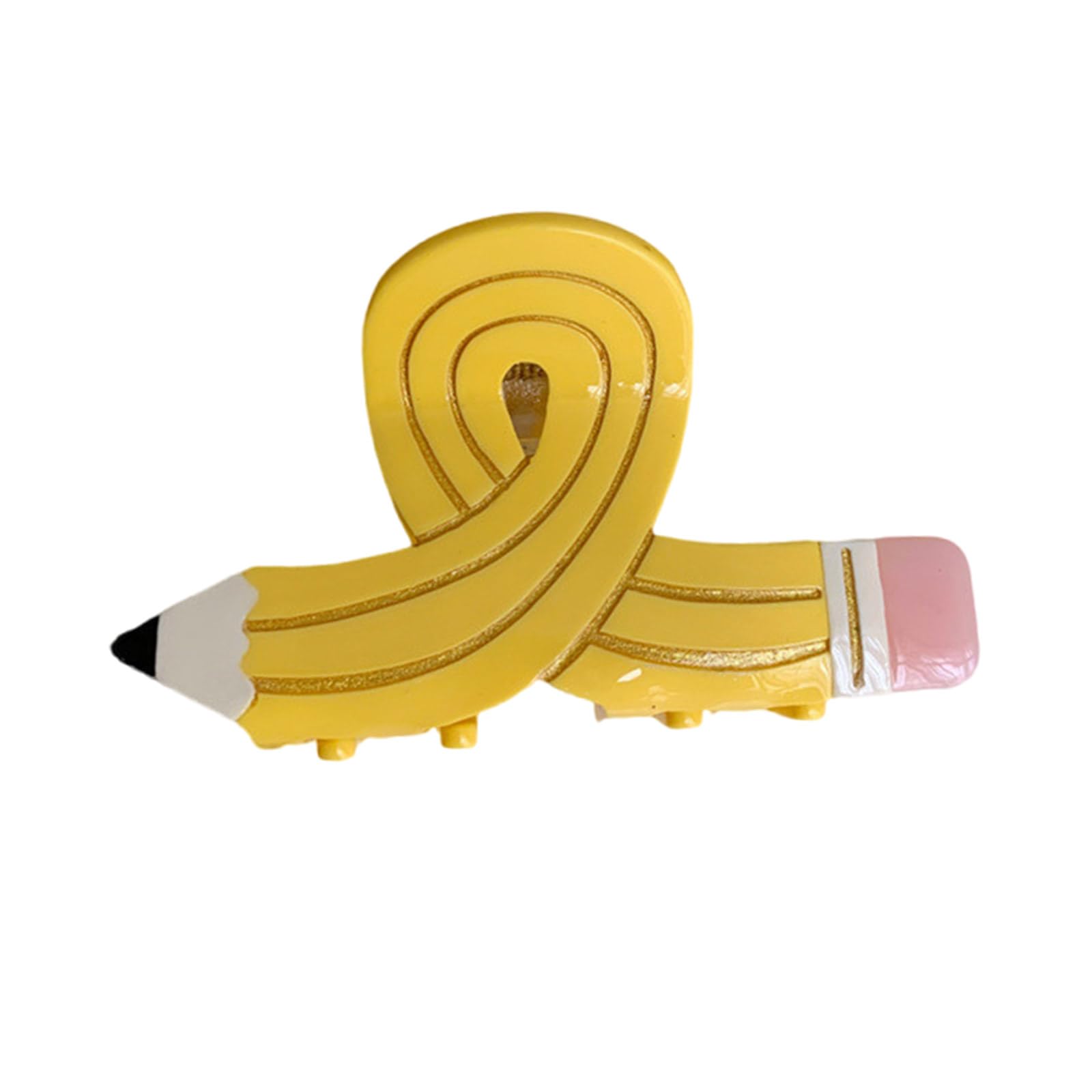 MEAKTSMI Acetate Acid Pencil Hair Claw Strong Antislip Spring Clip For Student Teacher Aesthetic Ponytail Holder For Hairstyles
