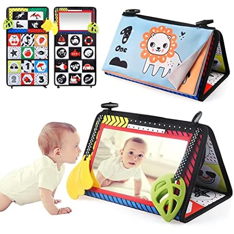 LEADSTAR Espejo Bebe Montessori con Libro Blanco y Negro Cover