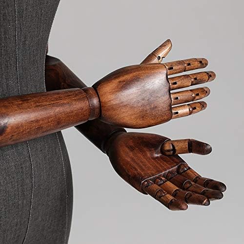 Miniatura 5 de Female Dressform Mannequin with Wooden Base Stand Adjustable Height, Medium, for Women's Clothing Dress Display Tripod Stand-with arms