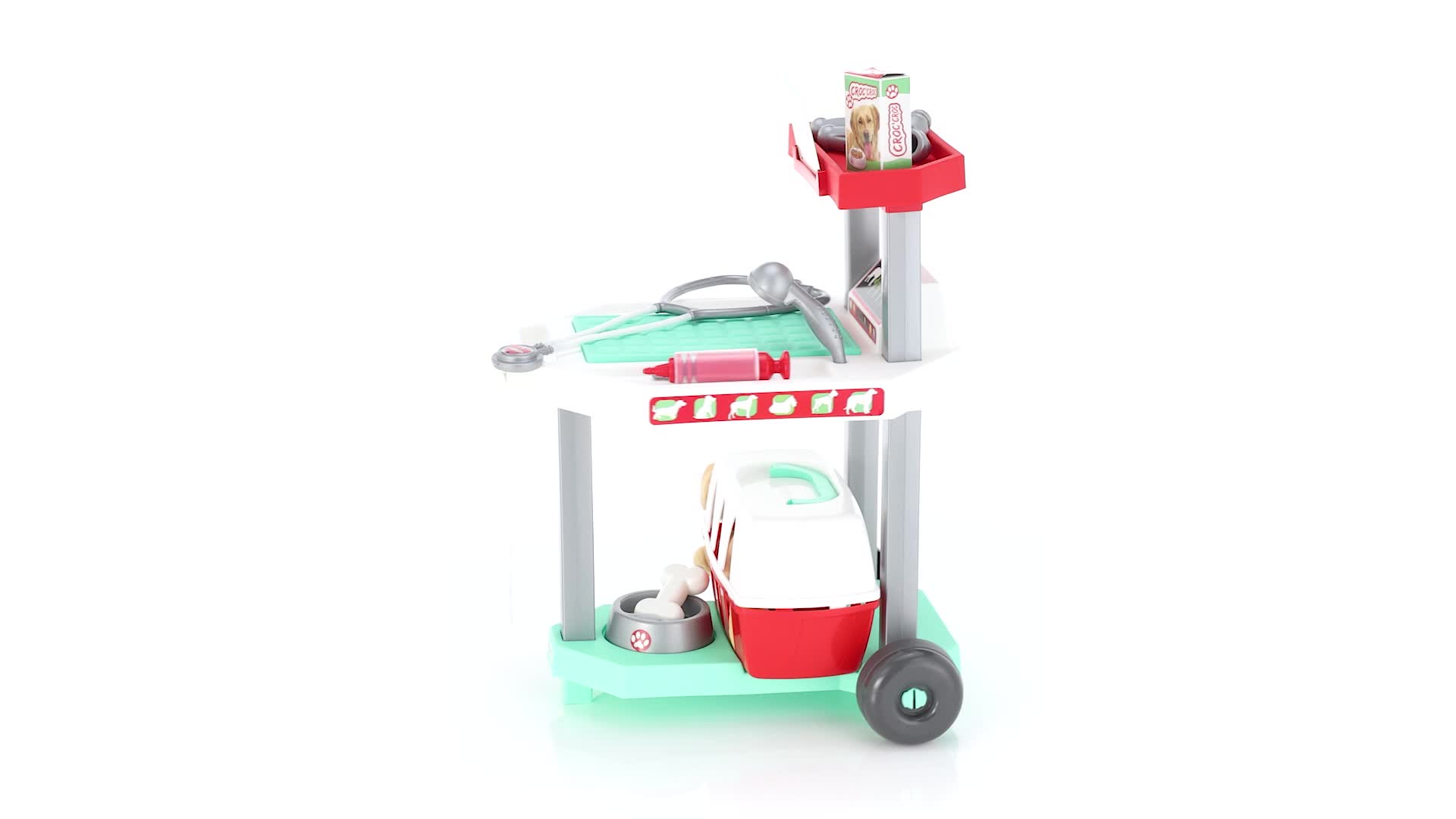 Clinique Vétérinaire Ecoiffier – 15 Pièces, Avec Peluche Chien, Dès 18 Mois, Fabriqué En France