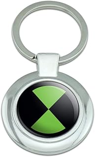 Ben 10 Logo Keychain Classy Round Chrome Plated Metal