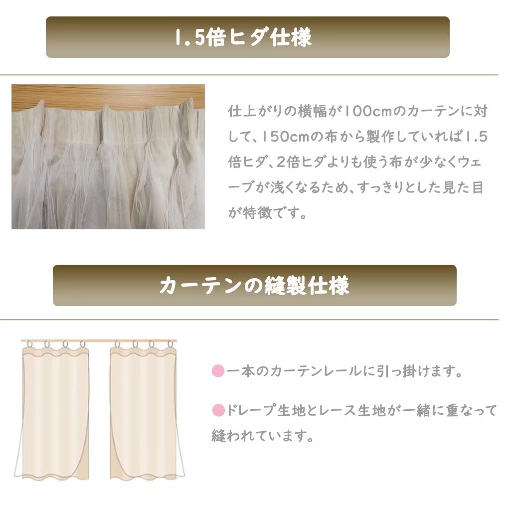 Amazon｜カーテン 姫系 ピンク おしゃれ 遮光 グラデーション レース