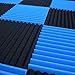 96 Pack Blue/black Absorb the echo Acoustic Foam Panel Wedge Studio Soundproofing Wall Tiles 12
