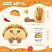 A AIFAMY Taco Stuffed Toy with Sound, Stuffed Food Plush for Emotional Daily Support, Fun Gag Gift Positivity Idea for Birthday Coworker Office Christmas