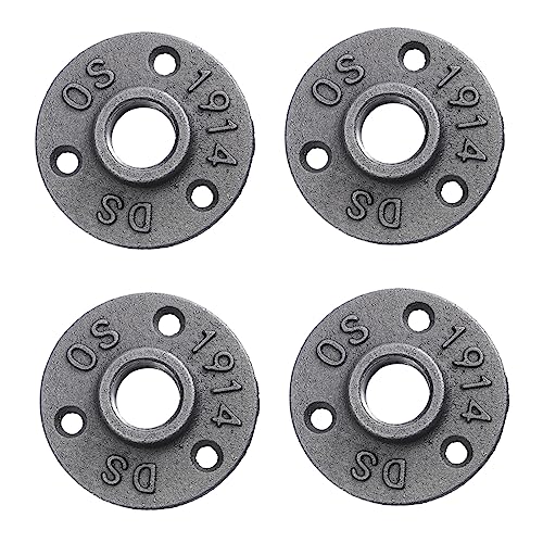 Artibetter Brida De Hierro Fundido 3 Orificios Brida De Suelo Accesorios Hierro Fundido Industrial Decorativo