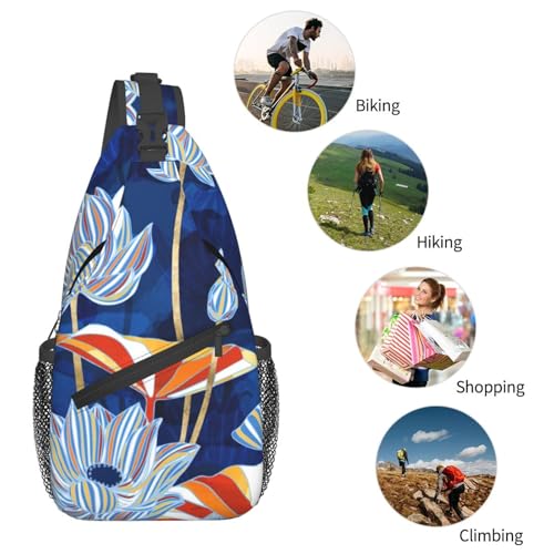 Bolso cruzado con estampado floral MyPiky para senderismo unisex miniatura 6