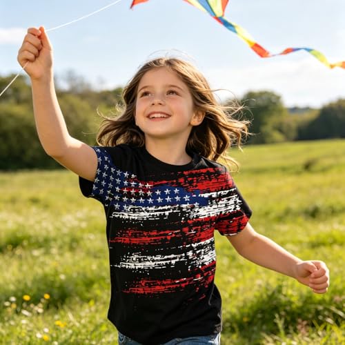 Image of Hgvoetty Boys Girls Graphic T-Shirts Kid 3D Casual Tops Tees for 6-16 Years
