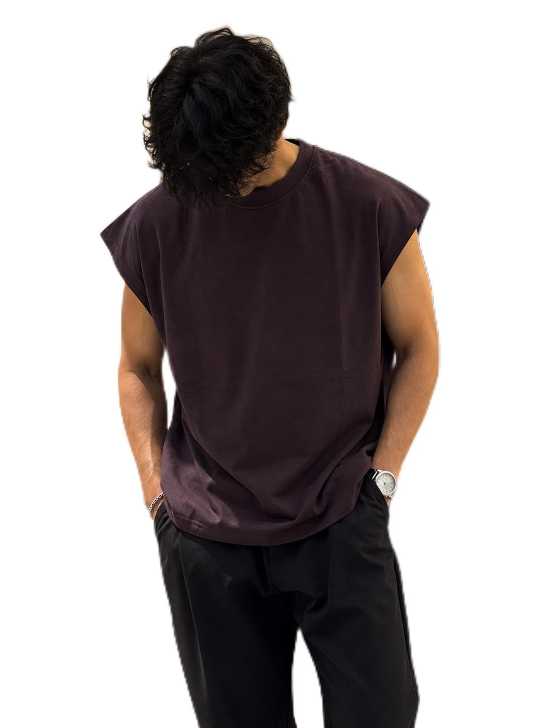 Men's Sleeveless Sando T-Shirt, Box Fit, Premium Fabric-picture-52