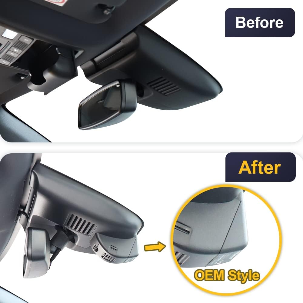 Fitcamx 4K Dash Cam Suitable for Mazda 6 2018-2021 (Has Sunroof) HD2-6236, OEM Factory Look, 2160P Ultra HD Video, Loop Recording, Built-in WiFi & APP, Parking Sensor, Easy to Install, 64GB Card