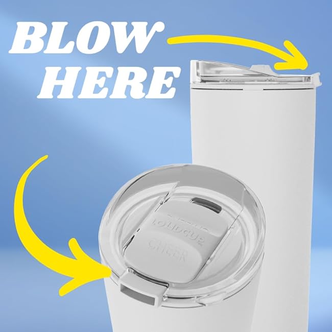 The LoudCup Tumbler + Stadium Horn - Insulated Cup & Travel Mug | Reusable Water Bottle | Worlds Loudest Cup for Game Day