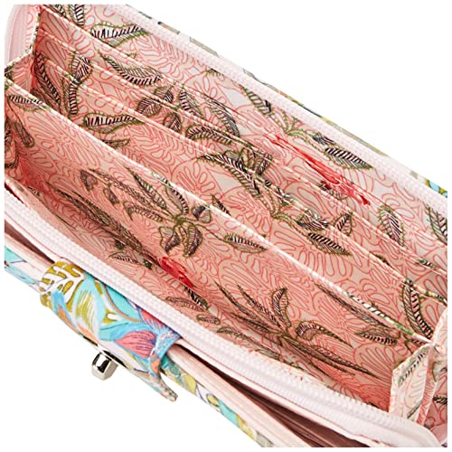 Vera Bradley Women's Turnlock Wallet With Rfid Protection, Rain Forest Canopy-Recycled Cotton, One Size #TOP4