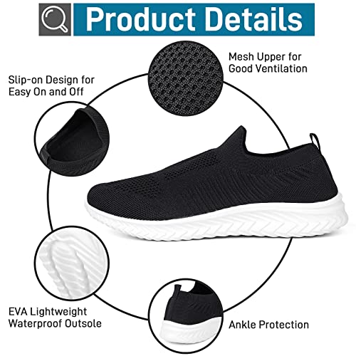 Image of JIAFO Mens Shoes Walking Shoes for Men Mens Slip On Shoes Sneakers for Men, Casual Athletic Running, Lightweight Breathable Mesh Knit