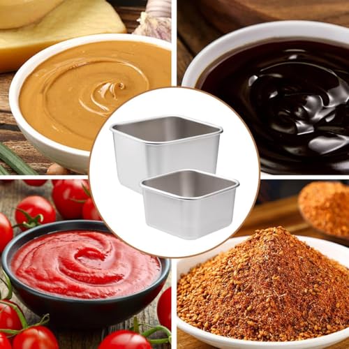 Image of 304 Stainless Steel Small Food Storage Container with Silicone Lid (180ml) | Leakproof, Portable, Stackable Sauce & Snack Box | Reusable, Dishwasher Safe, Airtight Lunch Box (6)