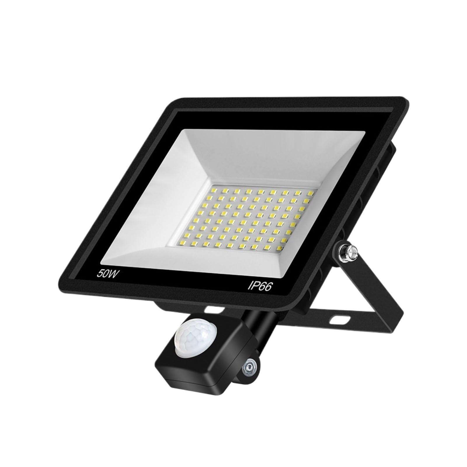 10W 20W 30W 50W 100W LED Reflektor 240V Wodoodporny Czujnik Ruchu PIR Zewnętrzny Kinkiet Światło Halogenowe(Cold white,50W)