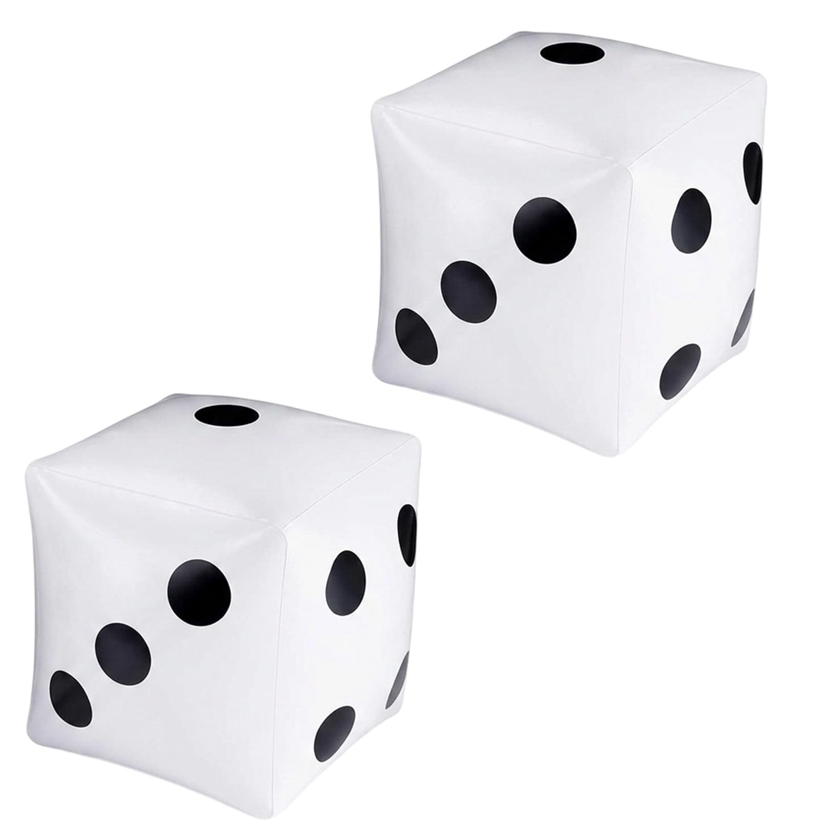 30 x 30 cm Inflatable Dice, Large Dice for Birthday Parties and Outdoor Games, Giant Dice for Pool Activities and Team Building, Big Dice Measuring in White