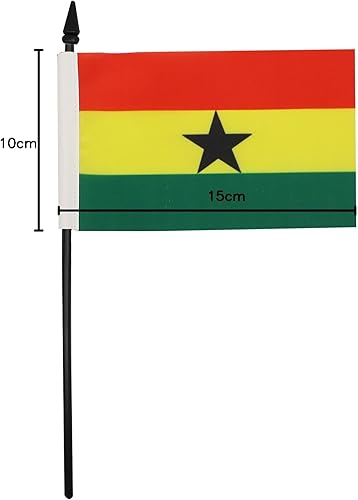 Miniatura 216 de Bandera de mesa Sierra Leona de 5 x 8 pulgadas, bandera de escritorio de Sierra Leona, 8.3 x 5.5 in, barra y base de plástico negro AZ FLAG
