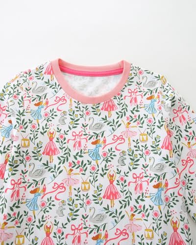 Hongshilian Little Girls Cotton Casual Dress Cartoon Appliques Fall Clothes Basic Jersey Long Sleeved Party Dresses4