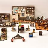 Japoński Book Nook kit DIY miniaturowy domek dla lalek zestaw do montażu z diodami LED