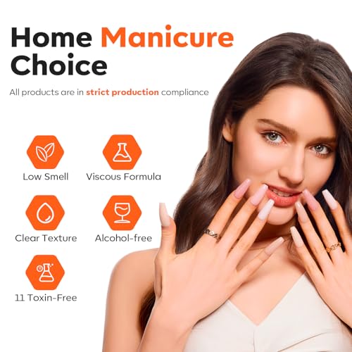 Image of modelones Solid Builder Gel for Nails, Clear Poly Nail Gel Extension Non-Sticky Gel Nail Polish Apply Upgraded 3D Art Sculpting Molding Starter-friendly 50g