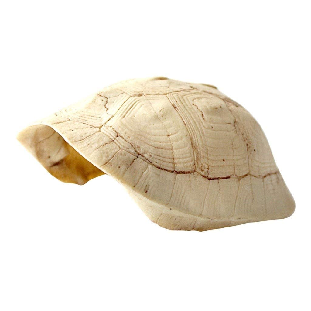 Escondite de caparazón de Tortuga de simulación, escondite de Caja de Reptiles de Acuario de Anfibios - Decoración de Esquina de hábitat escondites de Tortugas de Serpiente Lagarto