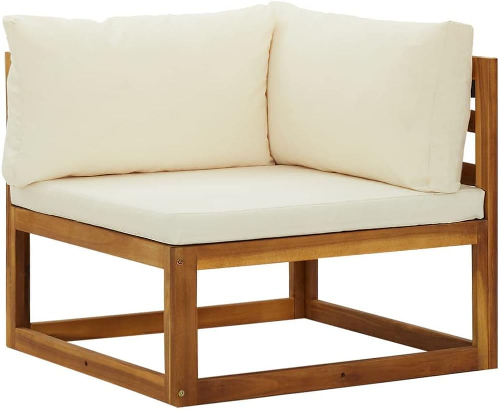 Sectional Corner Sofas 2 pcs with Cushions,Patio Furniture,Outdoor Sofas,Garden Sofa,Outdoor Deck Sofa,for Decks,Gardens,Backyards,Cream White