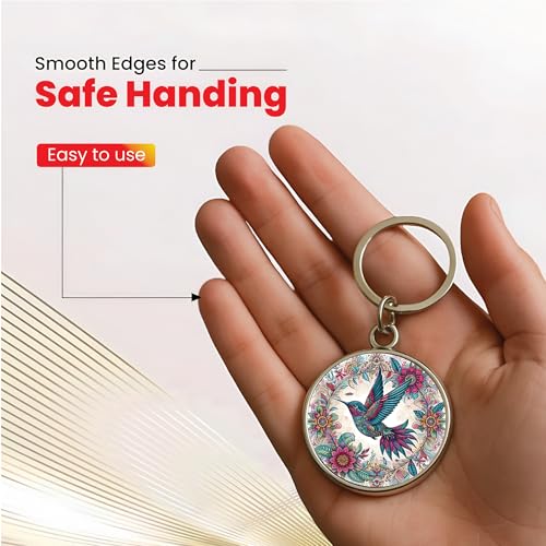 Image of MG | Protective Evil Eye /Spiritual Symbols /Om /Motivational Keychains | Double-Sided Metal Key Ring | Good Luck and devine Charm for Car, Bike, Home & Office