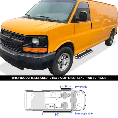 Estribos de acero inoxidable APS 6in 304 para Chevy Express miniatura 6