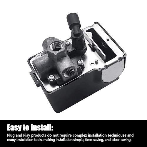 Miniatura 5 de MADAT Interruptor de presión mejorado para Condor MDR 1111 EA 26 amperios 120240 voltios 120-155 PSI interruptor de presión del compresor entrada 4