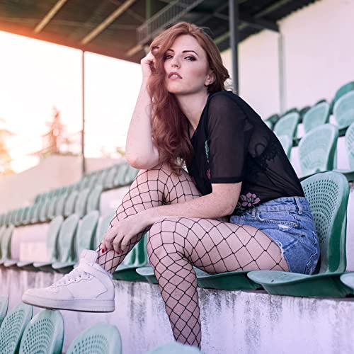 Akiido Fishnet Stockings Fishnet Tights Thigh High Stockings Pantyhose High Waist Tights #TOP3