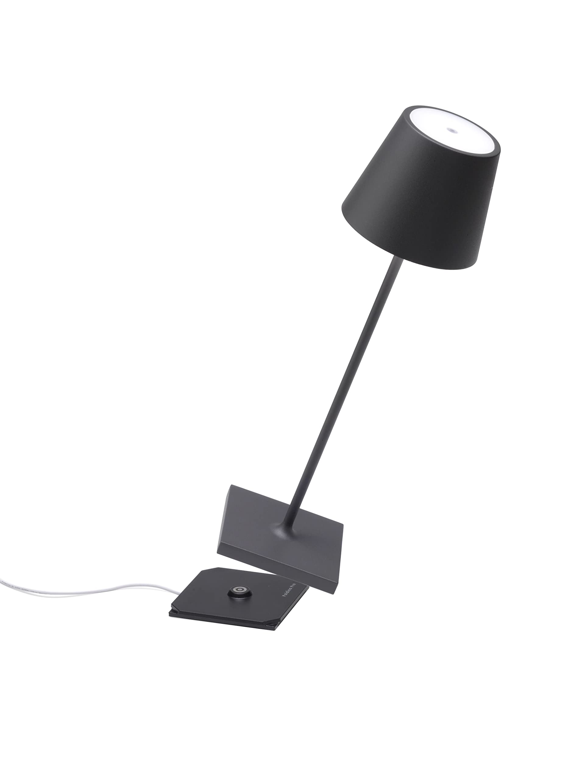 Zafferano base de carga de contacto magnética inalámbrica para lámpara portátil regulable led Poldina Pro e Poldina Pro Mini - color negro
