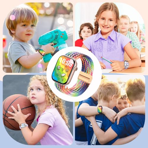 Braided Magnetic Bands Compatible with Kids Apple Watch Band, Adjustable for Small Wrist | Compatible with Series 1-10/SE/Ultra | 38/40/41/42/44/45mm/46mm/49mmSoft & Durable Replacement Strap - image 7