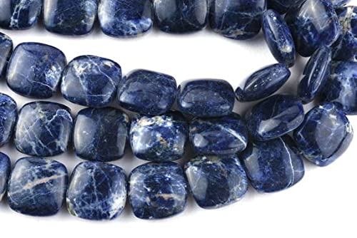 Perles sodalite naturelles en fil de 10 inch pour créer un collier d'été