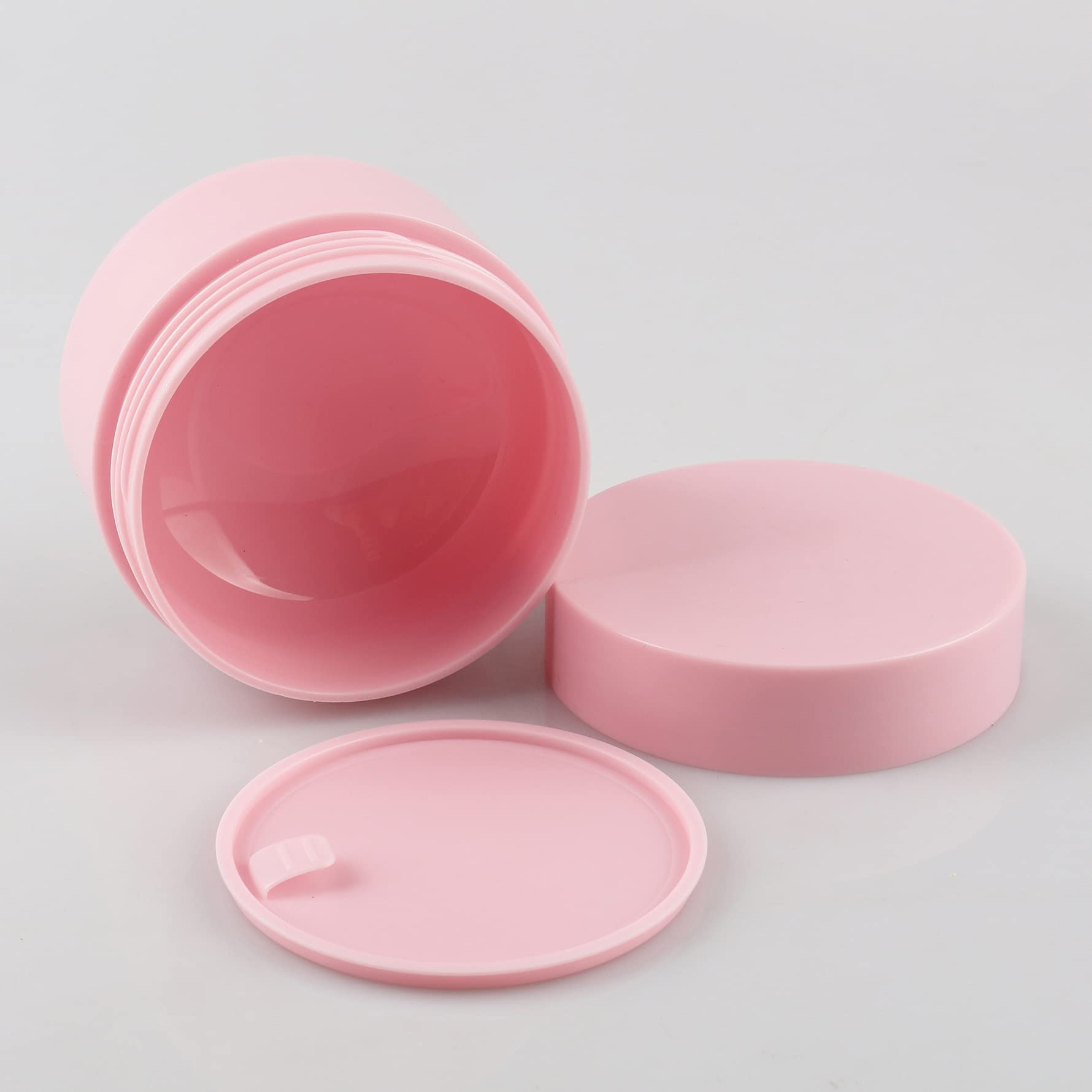 48 Pieza Rosa Mate Tarro de Cosmética de Plástico 50 g Envases Cosmética Plástico 50 ml con Tapa Botella de Crema Tanque para Productos Cosméticos Cremas Ungüento con 6x Espátulas