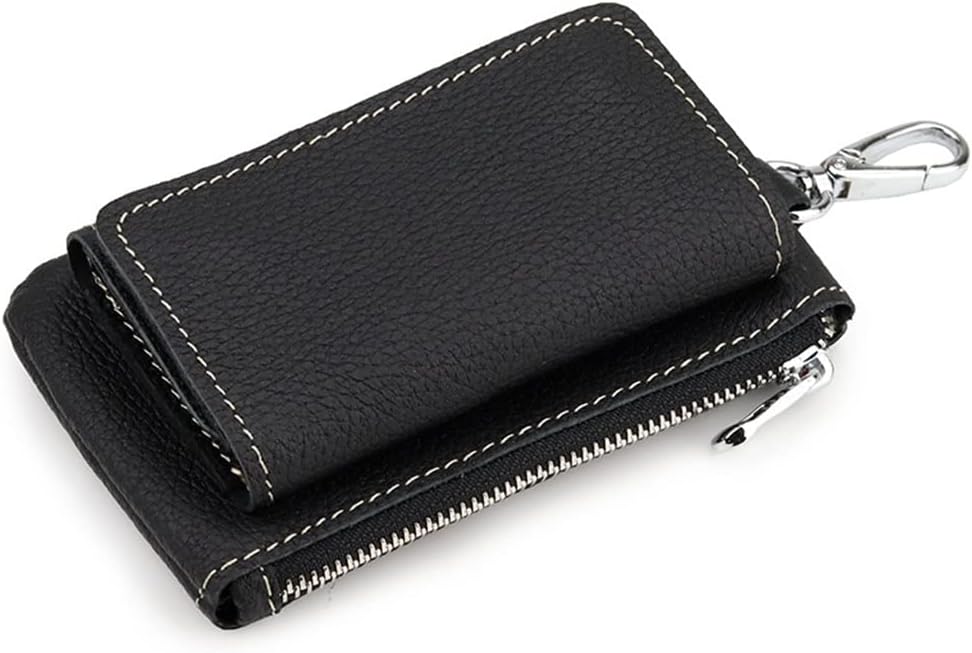 HBJWOV Large Capacity Men's And Women's Key Case Leather Coin Purse All-in- Bag Card(D)
