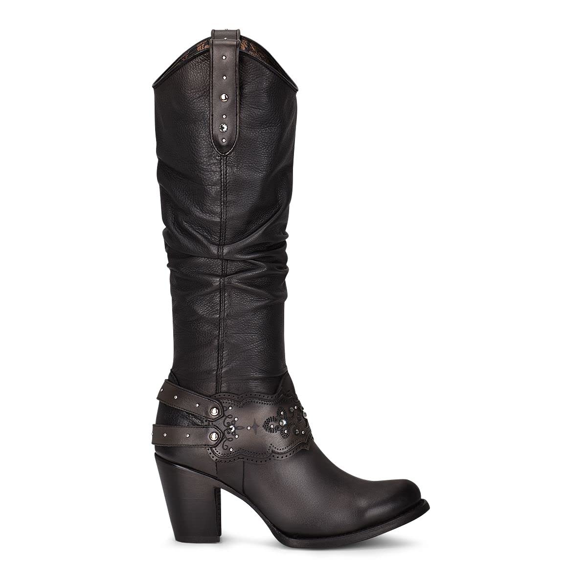 CuadraWomen's Tall Boot in Bovine Leather Black