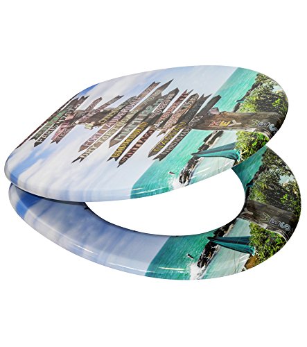 Sanilo Soft Close Toilet Seat, Wide Choice of New Toilet Seats, Stable Hinges, Easy to Mount (Key West) - Image 4